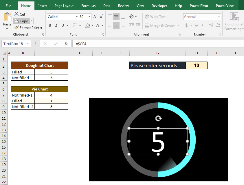 Animated Countdown Timer in Excel TheDataLabs