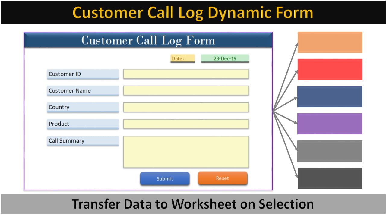 Dynamic Customer Call Log Form In Vba Thedatalabs