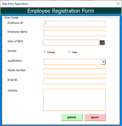 Data Entry Application in Excel and Access - TheDataLabs