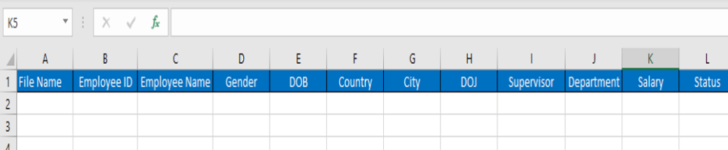 Collated Data Sheet