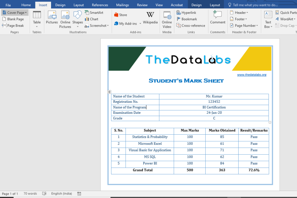 how to use excel student template