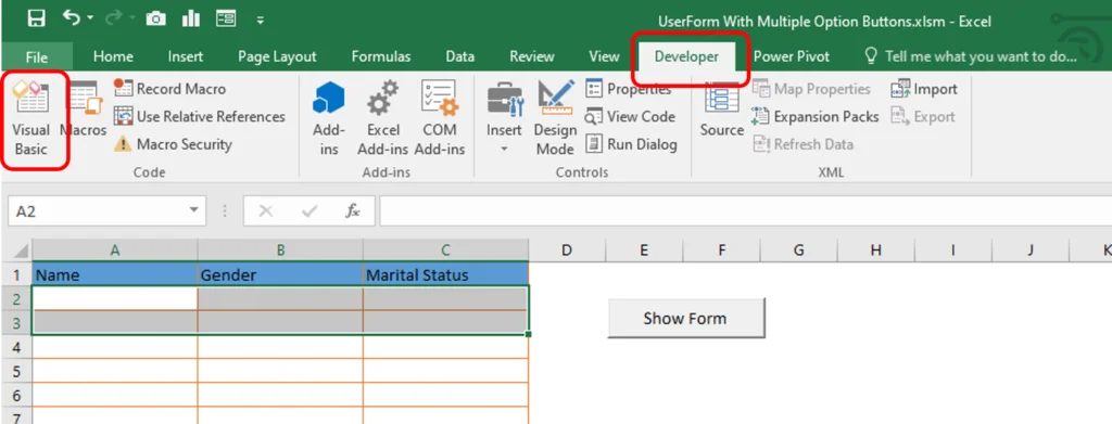Open VBA Window