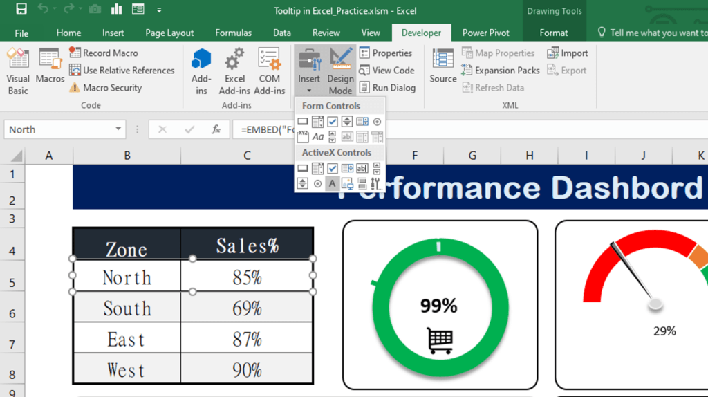 excel scatter plot labels hover