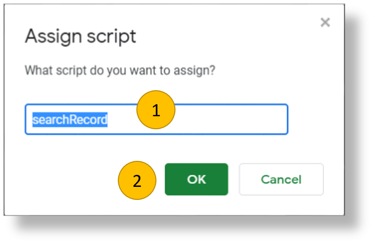 Assign Script SearchRecord