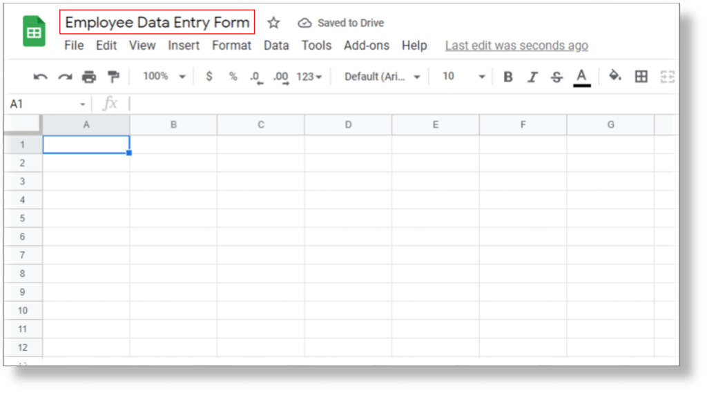 Renaming the Google Sheet