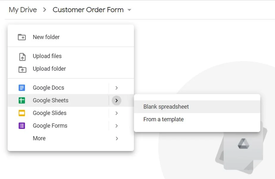 5. Create a Blank Sheet