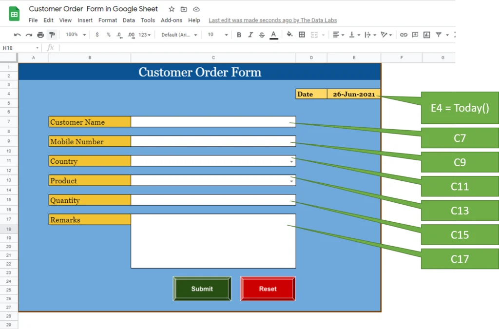 9. Create Form and Buttons