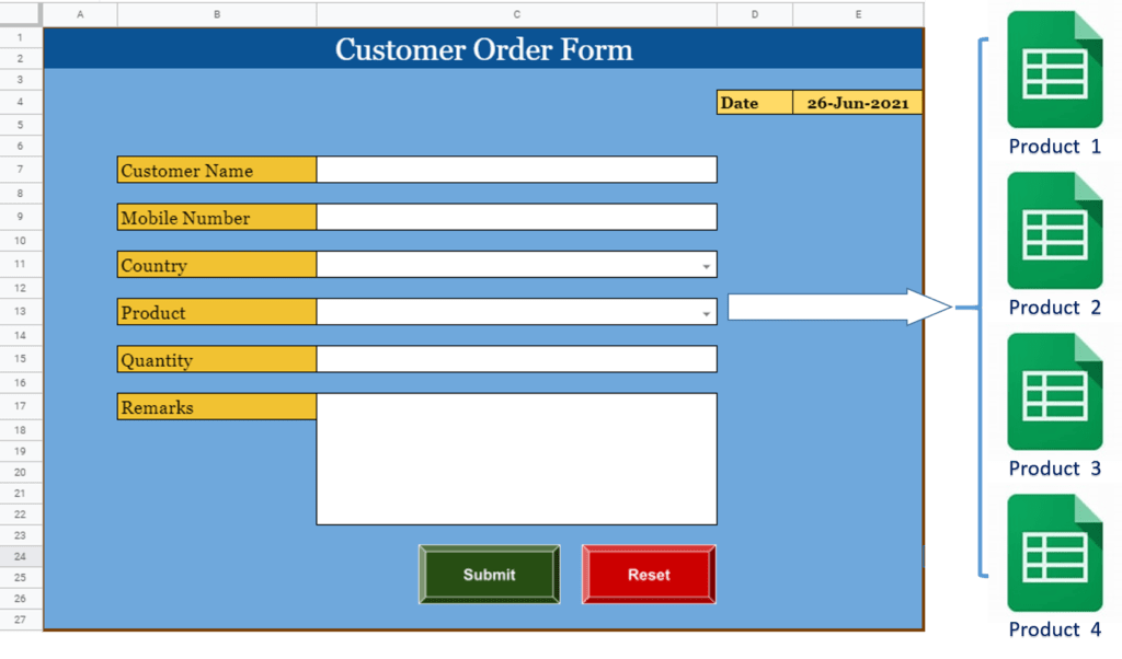 Customer Order Form