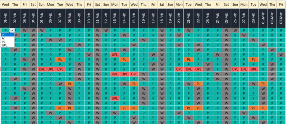 Dynamic Employee Attendance Tracker in Excel - Easy and Simple ...