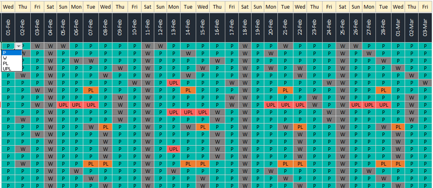 Dynamic Employee Attendance Tracker in Excel - Easy and Simple ...