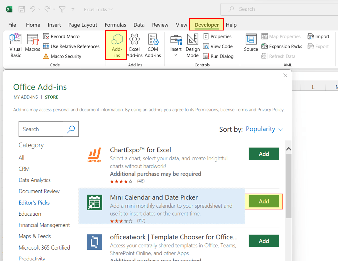 Show a PopUp Calendar in MS Excel Like Google Sheets Quick and Easy