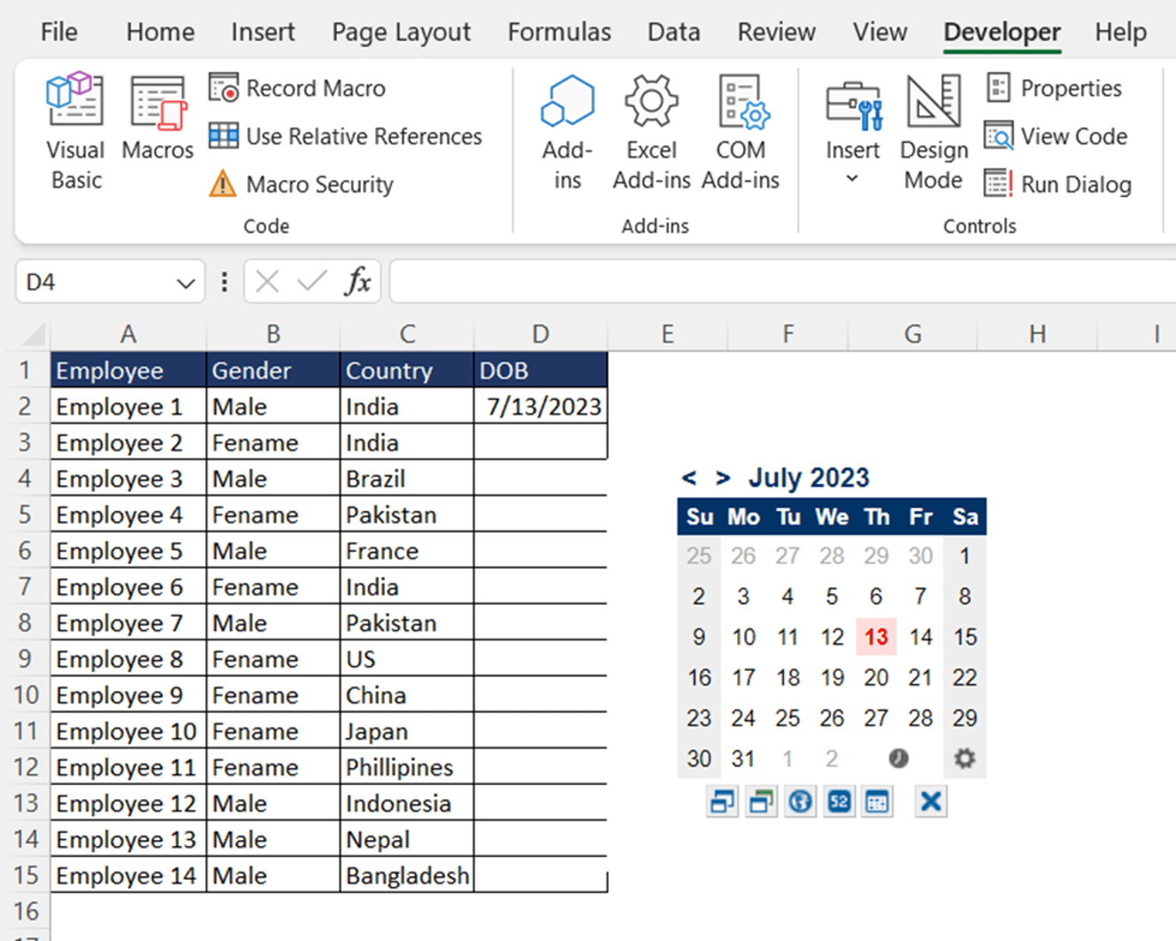 Excel Popup Calendar - Wynne Jennifer