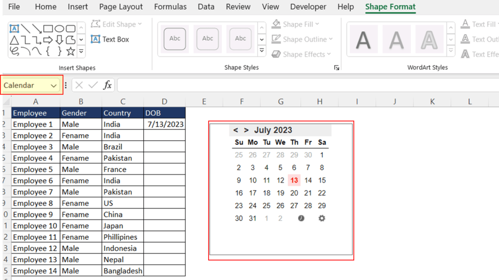 Show a PopUp Calendar in MS Excel Like Google Sheets Quick and Easy