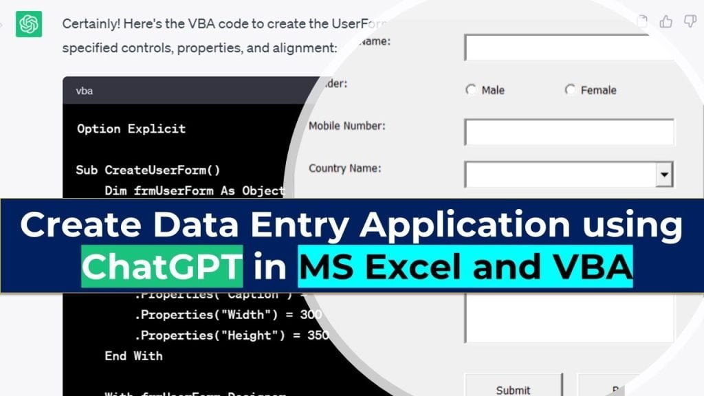 Create Data Entry Application using ChatGPT