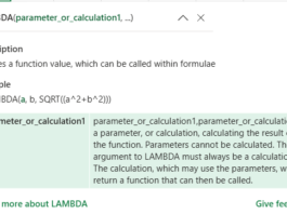 LAMBDA Function in Excel