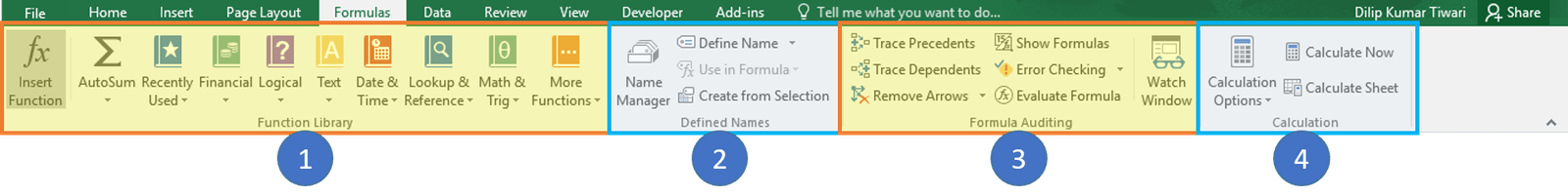 Formulas Tab Detailed