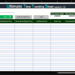 Ultime Time Tracking Sheet
