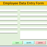 Employee Data Entry Form in Excel and VBA